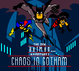 New Batman Adventures, The - Chaos in Gotham (Europe) (En,Fr,De,Es,It,Nl) Title Screen